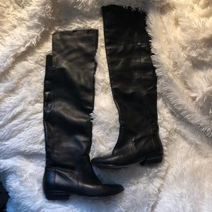 Chinese Laundry Leather Upper OTK boots Sz 6